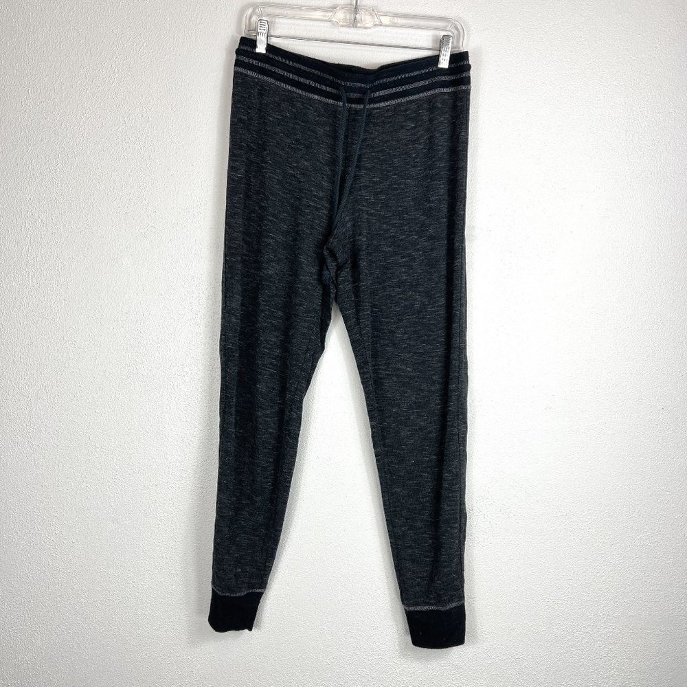 FELINA LOUNGE JOGGERS SIZE SMALL DRAWSTRING WAIST CHARCOAL GREY
